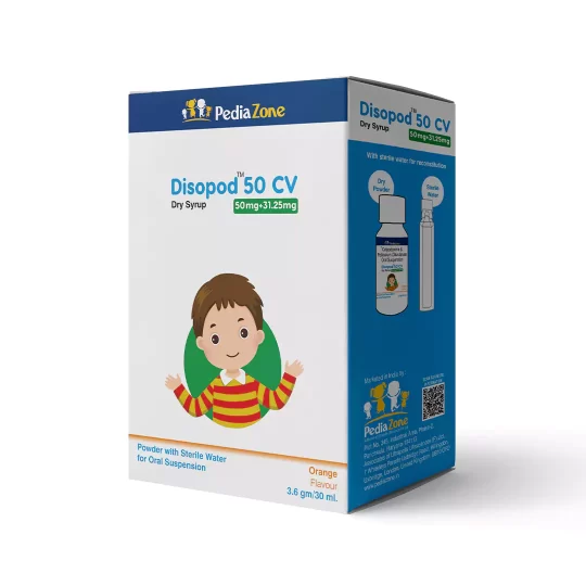 Disopod 50 CV Dry Syrup Orange Flavour 30ml