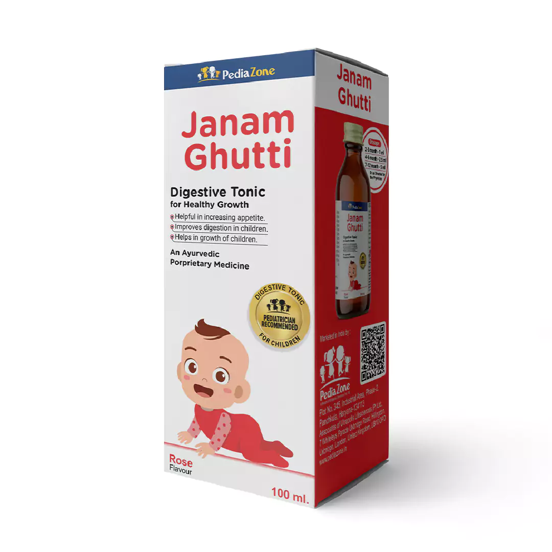 Janam Ghutti Digestive Tonic Rose Flavour 100ml